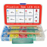 Plusivo Kit med lysdioder - 3mm diffuserade LEDS (1000 totalt)