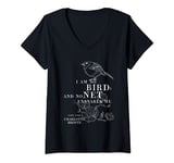 Womens Jane Eyre Charlotte Bronte Quote - "I am no bird" V-Neck T-Shirt