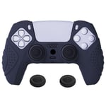 eXtremeRatePlayVital Guardian Edition Midnight Blue Ergonomic Soft Anti-slip Controller Silicone Case Cover for ps5, Rubber Protector Skins with Black Joystick Caps for ps5 Controller