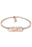 Elli Bracelet Elli - Infinity Amour Bracelet Femme - Plaqué Or Rosé Argent (925/1000) Cristal