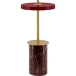 Asteria Move Mini Bordslampa Portabel, Röd Marmor