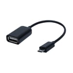 OTG Micro USB Galaxy Note 1 And 2/S2 S3 S4/Tab 3 / Google Nexus 7 Etc. Black