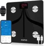 RENPHO Smart Body Fat Scales USB Rechargeable, Bathroom Scales for Body Weight