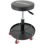 Autobest - Tabouret de mécanicien réglable - Hauteur max 52cm - Tabouret atelier - 5 roulettes pivotantes