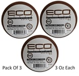 3 X ECO Style Professional Styling Gel Coconut Oil  3oz Each