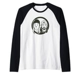 Jay and Silent Bob Simple Cartoon Faces Raglan Baseball Tee