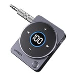 UGREEN Récepteur Bluetooth 5.4 Jack Voiture Adaptateur Bluetooth Jack 3.5mm Auxiliaire avec Micro Intégré Appels Mains Libres pour Enceinte Haut-Parleurs Casque Filaire Autoradio, Câble Jack Inclus