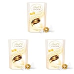 Lindt Lindor White Chocolate Truffles Box - Approx 16 balls, 200g - Chocolate Truffles with a Smooth Melting Filling - Gift Present - Birthday, Celebrations, Congratulations, Thank you (Pack of 3)