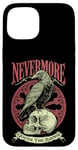 Coque pour iPhone 15 Nevermore Quoth The Raven Gothic Edgar Allan Poe