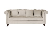 Venture Home Velvet Sammetssoffa 3-sits - Beige Sammetssoffor