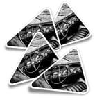 4x Triangle Stickers - Vintage Wooden Boat Classic #2259