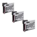 vhbw 3x batteries 500mAh (3.7V) pour téléphone fixe sans fil Alcatel Versatis Slim 300 comme 5-2762, 5-2770, SL-422943.