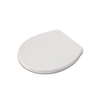 Croydex Vendee Durable Polypropylene Toilet Seat soft close with Top and Bottom Fix, Quick Release Toilet Seat and Anti-Bacterial Treatment, White, Adjustable 75-195mm