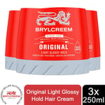 Brylcreem Original Light Glossy Hold Hair Cream 250ml Pack of 3