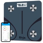 Nivja Scales for Body Weight, Digital Weighing Scales with Bluetooth Connectivity, Smart Bathroom Scales for Body Fat, Bone, Muscle Mass Composition Analysis, Precise and Reliable