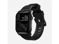 Nomad NM1A41BN00, Band, Smartwatch, Svart, Apple, Apple Watch Series 7, 6, SE, and all previous versions of Apple Watch, Gummi, Rostfritt stål