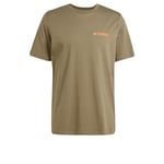 adidas Men's Terrex Graphic T-Shirt, Olive Strata, XS