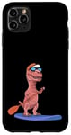 Coque pour iPhone 11 Pro Max Sup Stand Up Paddle Board Dinosaure Drôle Planche à Pagaie