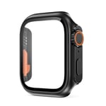 Härdat glas skyddande skal för Apple Watch 8 7 45mm 41mm Anti-drop Anti-scratch klockfodral för Iwatch 6 5 4 Se 44mm 40mm Original Black 41mm