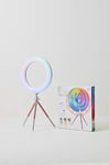 LED RGB Colour Ring Light 8 inch with tripod stand for selfie live video photography