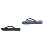 Havaianas Unisex's Brasil Logo Flip-Flop, Black, 11/12 UK Unisex Top Flip Flops, Navy Blue, 11/12 UK