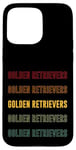 Coque pour iPhone 15 Pro Max Golden Retriever Arc-en-ciel