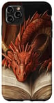 iPhone 11 Pro Max Aesthetic Gothic Red Dragon Reading Book Painting Bookish Case