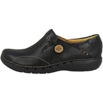 Clarks Un Loop, Mocassins femme , Noir (Black Leather), 36 EU