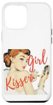 iPhone 15 Pro Max elegant woman doing her make up saying "girl kisser" Case