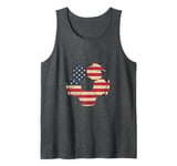 USA Soccer Ball Pattern Vintage Sporty Retro Fun Tank Top