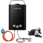 Gasland Chef - gasland BE158BP60 Chauffe-eau instantané sans réservoir 6L 30/37mbar Chauffe-eau instantané portable avec pompe à eau 12 v lpg pour