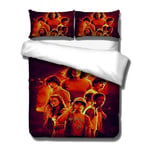 Stranger Things Season 3 Eleven Dustin Demogorgon Bed Linen Set with Zip 3D Print Teenagers Girls Kids 200 X 200 Cm Duvet Cover with Pillow Case,5,200x200cm