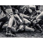 Wee Blue Coo Photo Sport Rugby Football Close Up Scrum Players Ball Game Wall Art Print Mur Décor 30 x 41 cm