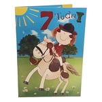 Age 7 Female Juvenile Card - 7 Today! Girl Greeting Card New