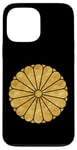 iPhone 13 Pro Max Oriental Faux Gold Kiku Chrysanthemum Mon Art Case