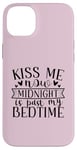 Coque pour iPhone 14 Plus Kiss Me Now Midnight is Past My Bed Time Design Nouvel An