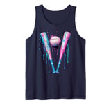 Sprinkles Drip Baseball Bat Art for Baseball Fans Design Tank Top