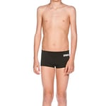 Arena Boy's Solid Shorts - Black/White, 6-7-Inch