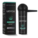 UOYOU GREY Hair Fibres for Thinning Hair 27.5g Bottle with Applicator | Undetectable & Natural Keratin Hair Fibers Concealer for Hair Loss for Men and Women | Hair Building Fibres Powder [GREY]