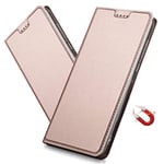 MRSTER Coque pour Huawei Y7 2019 Housse, Étui à Rabat avec Carte Fentes, Fermeture Magnétique, Antichoc Ultra Mince Protection Case pour Huawei Y7 2019. DT Pink