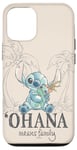 iPhone 12/12 Pro Disney Lilo & Stitch Ohana Means Family Cute Hug Sketch Case