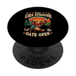 Live Like Someone Left Gate Open Dachshund Dog Pet Owner PopSockets Adhesive PopGrip