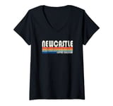 Womens Retro Vintage 70s 80s Style Newcastle, United Kingdom V-Neck T-Shirt