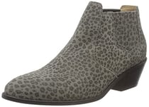 Joules Women's Primrose Western Boot, Grey Leopard, 4 UK