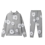 DENIM TEARS Kapok-skumtryckad amerikansk partröja hoodie sweatpants casual suit trendig herr ins S