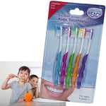 5 Kids Toothbrush Clean Smile Bath Teeth Home Travel Manual Care Dental Hygiene