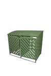 Sage Green Double Wheelie Bin Storage