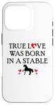 iPhone 16 Pro Barn Horse Design Horse Girls True Love Was Born in a Stable Case