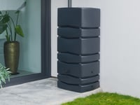 Récupérateur d'eau de pluie mural anthracite avec robinet 650 L - Nature