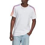 Adidas GN2418 SPRT 3 Stripe T T-Shirt Mens White/Multicolor XL